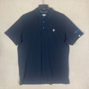 Preppy Pop & Pow Polo Shirt Mens XXL Blue Stan Lee Signature Embroidered Adult